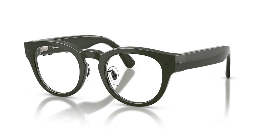 Occhiali Nuance Audio Plus con lenti Transitions®, montatura Panthos verde oliva