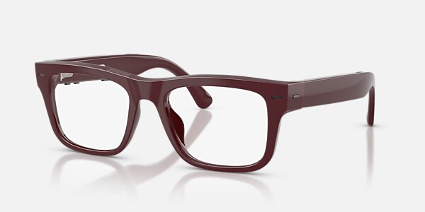 Nuance Audio Rectangle - Burgundy | Hearing Glasses